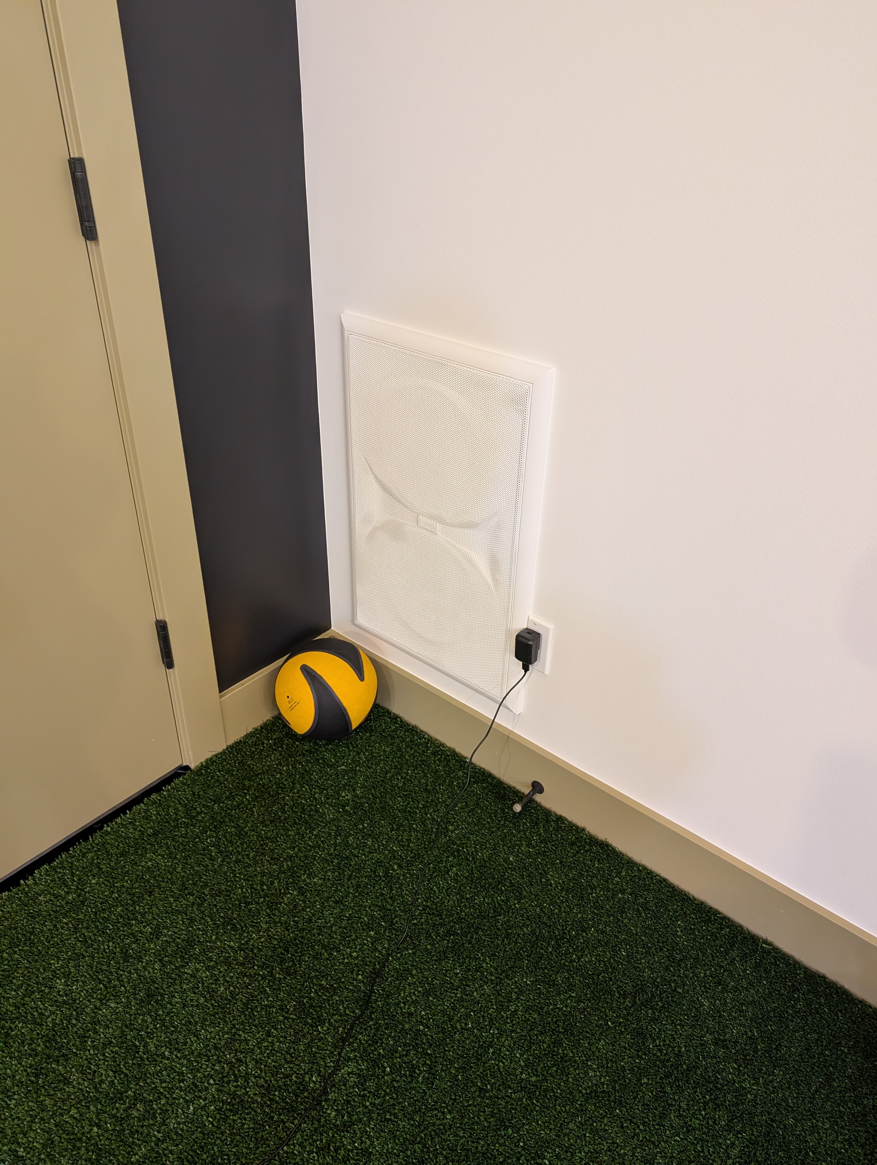 Flush in-wall technology panel in a finished space